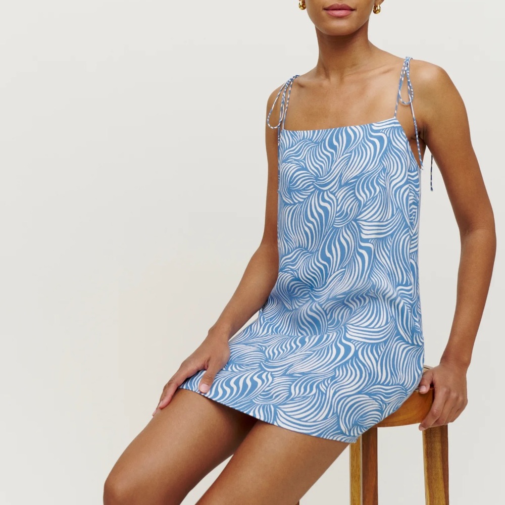 Reformation Agean Dress Blue